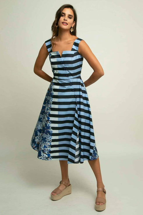 Mettie Dress - Blueberry Strata
